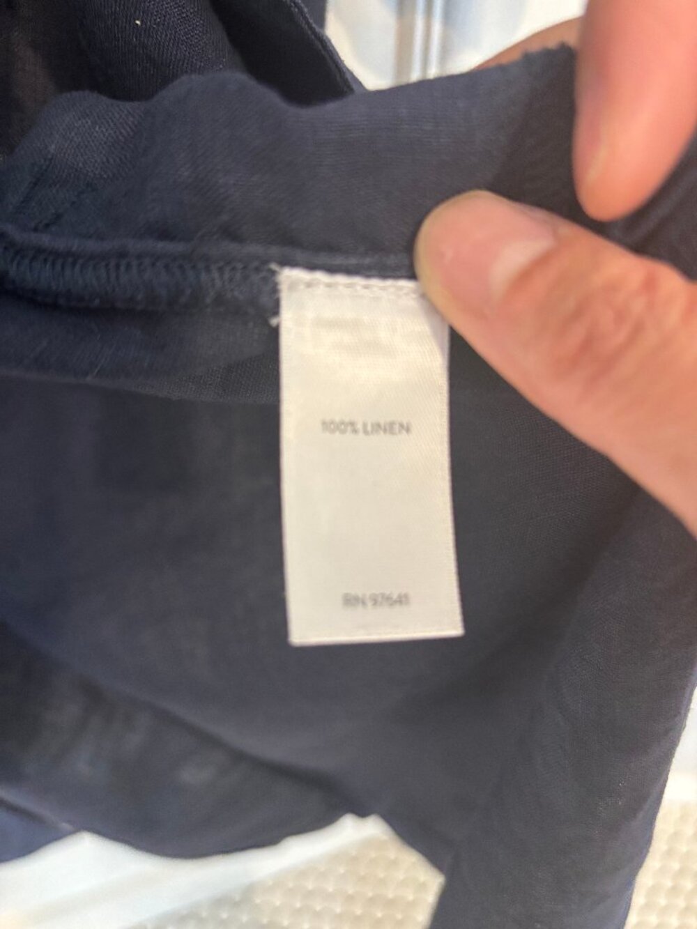 Pure Jill (J Jill) Garment-dyed Navy Linen Duster (M) - Picture 9 of 10
